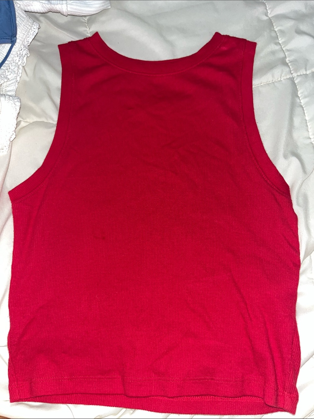 Hollister Bright Red Ribbed Tank Top